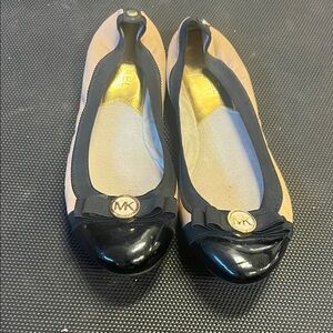 Michael Kors Black and Tan Ballet Flats